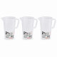 3 x Messbecher 0,5 Liter YG-07282 | Kunststoff Messkrug Messkanne Dosierhilfe
