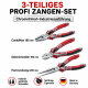 NWS Zangen-Set 3 tlg. Kombi-Seiten-Spitz Typ 773  SoftGripp® | ChromeFinish