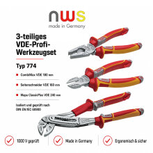 NWS VDE Zangen-Set 3tlg. | Kombi-Seiten-Wapu | Typ 774 |...