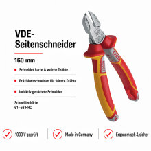 NWS VDE Zangen-Set 3tlg. | Kombi-Seiten-Wapu | Typ 774 | Qualitäts-Werkzeug