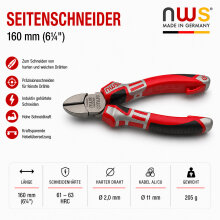 NWS Zangen-Set 3 tlg. Kombi-Seiten-Spitz Typ 775 SoftGripp® |TitanFinish