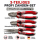 NWS Zangen-Set 3 tlg. Kombi-Seiten-Spitz Typ 775 SoftGripp® |TitanFinish
