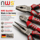 NWS Zangen-Set 3 tlg. Kombi-Seiten-Spitz Typ 775 SoftGripp® |TitanFinish