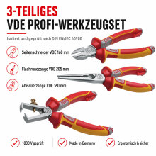 NWS VDE Zangen-Set 3 tlg. | Seiten-Flachrund-Abiso | Typ 776