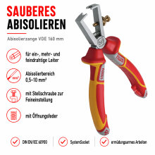 NWS VDE Zangen-Set 3 tlg. | Seiten-Flachrund-Abiso | Typ 776