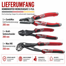 NWS Kraft Zangen-Set 3 tlg. Kombi-Seiten-Wapu Typ 777...