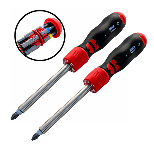 2 x Würth Zebra Magazinschraubendreher mit Ratsche 1/4 Zoll  Auto/Metall 06136103