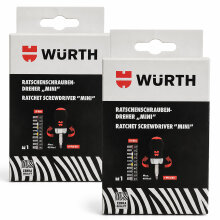2 x Würth Ratschenschraubendreher Mini 1/4 Zoll...