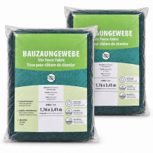 2 Stück Bauzaungewebe grün 1,76 x 3,41 m...