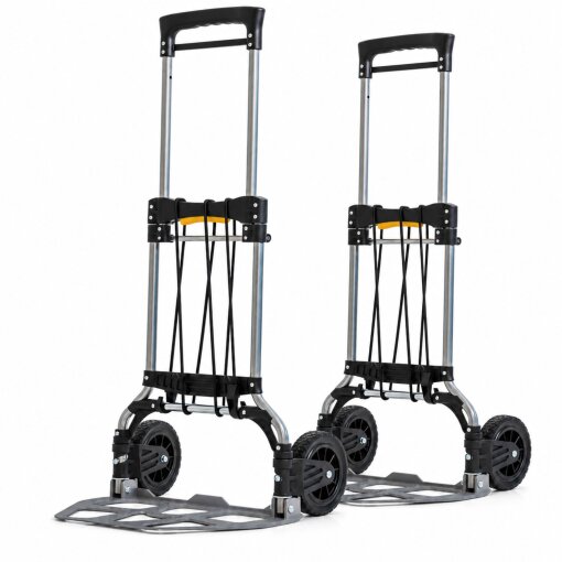 2 Stück Teleskop Alu-Sackkarre klappbar 160 Kg ZFHT-160 Transportkarre