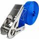4 x Stück Zurrgurt Ratsche Edelstahl 2,5 cm ZH104 Blau Ladungssicherung