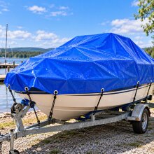 PVC Abdeckplane Blau 650 g|m² dicke LKW Plane wasserdicht mit Ösen
