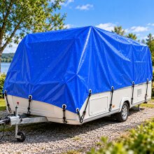 PVC Abdeckplane Blau 650 g|m² dicke LKW Plane wasserdicht mit Ösen