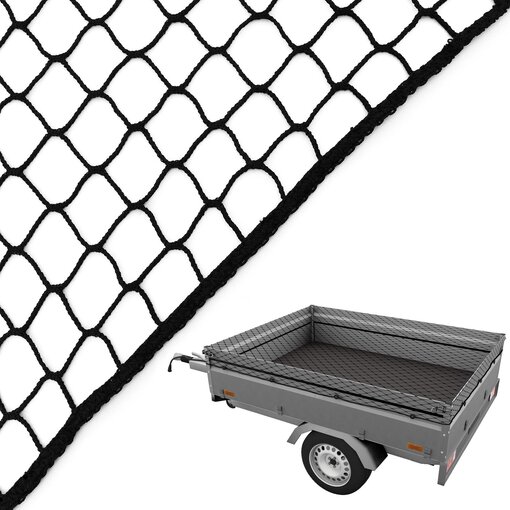 Anhänger- und Containernetz + Expanderseil 1,50 x 2,50 m schwarz Typ 751525E