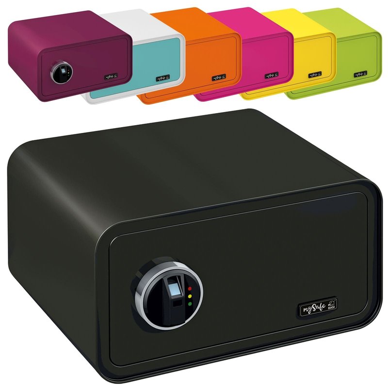 mySafe 430 Tresor Schwarz mit Fingerprint B430 x H230 x T350 mm 2018-0003-SCH