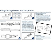 BASI Panzer-Riegelschloss PR 800 Silber Typ 1200-0105