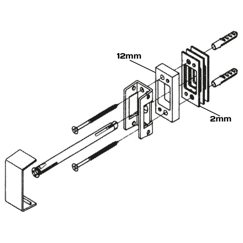 BASI Distanzplatte braun 12 mm fr Panzer Riegelschloss PR 800 + PR 900