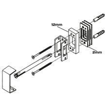 BASI Distanzplatte weiss 2 mm fr Panzer Riegelschloss PR 800 + PR 900