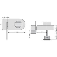 BASI Kastenzusatzschloss mit Sperrbgel Wei KS 500R-70 Typ R1306-0201