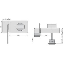BASI Kastenzusatzschloss mit Sperrbgel Braun KS 500-70 Typ 1306-0204