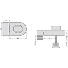BASI Kastenzusatzschloss KS 500R-45 Typ R1303-020