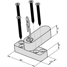 BASI Fenster- und Fenstertrensicherung fr einflgelige Fenster Wei FS10 Typ 1100-0010