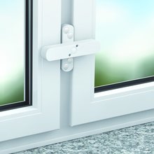BASI® Fenster- und Fenstertürensicherung für zweiflügelige Fenster Weiß | Braun FS10-D Typ 1100-00