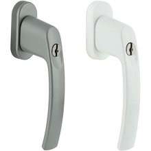 BASI Fenstergriff abschliebar Wei | Silber FG504 Typ 7554-00