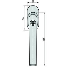 BASI Fenstergriff abschliebar Wei | Silber FG504 Typ 7554-00