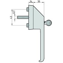 BASI Fenstergriff abschliebar FG506 Aluminium Typ 7556-0000
